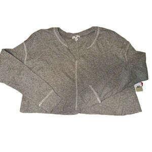 NWT BP GRAY WAFFLE LONG SLEEVE TOP